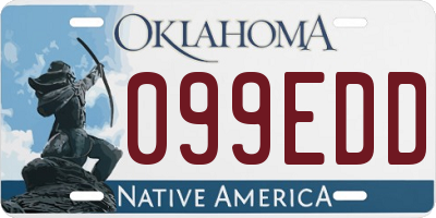 OK license plate 099EDD