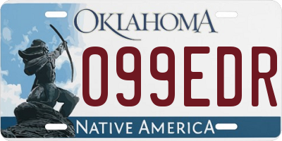 OK license plate 099EDR