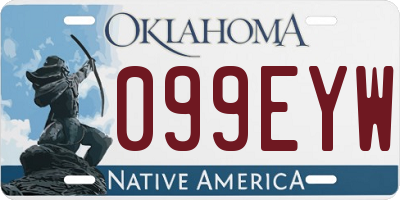 OK license plate 099EYW