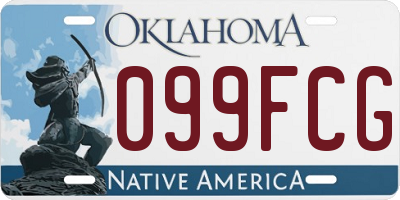 OK license plate 099FCG