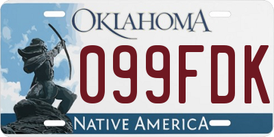 OK license plate 099FDK