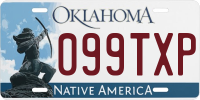 OK license plate 099TXP