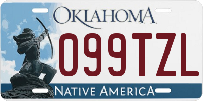 OK license plate 099TZL