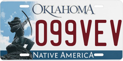OK license plate 099VEV