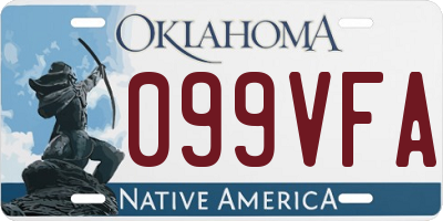 OK license plate 099VFA