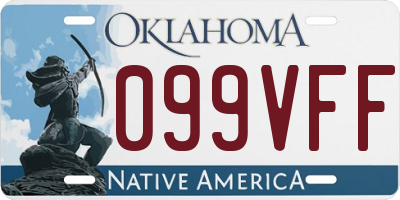OK license plate 099VFF