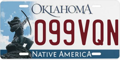OK license plate 099VQN
