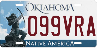 OK license plate 099VRA