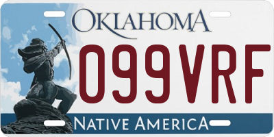 OK license plate 099VRF