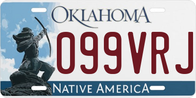 OK license plate 099VRJ