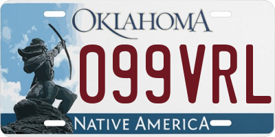 OK license plate 099VRL