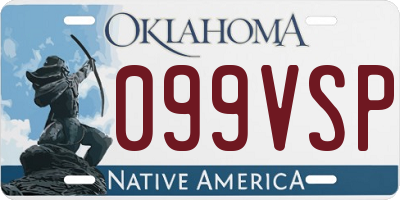 OK license plate 099VSP