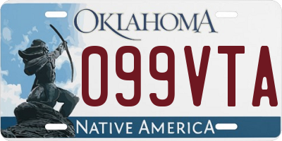 OK license plate 099VTA