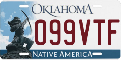 OK license plate 099VTF
