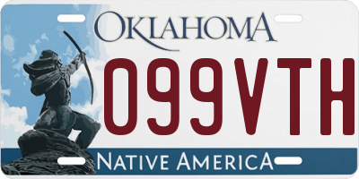 OK license plate 099VTH