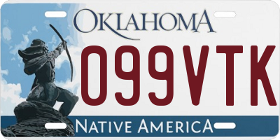 OK license plate 099VTK