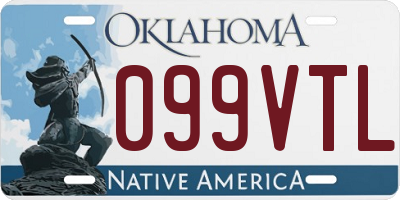 OK license plate 099VTL