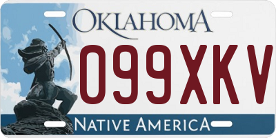 OK license plate 099XKV
