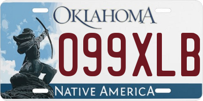 OK license plate 099XLB