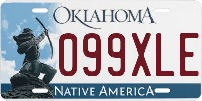 OK license plate 099XLE