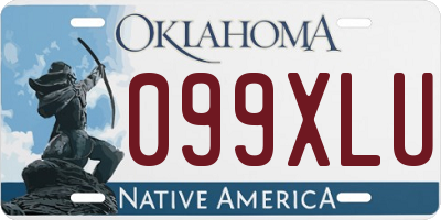 OK license plate 099XLU