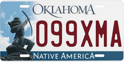 OK license plate 099XMA