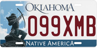 OK license plate 099XMB
