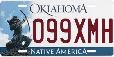 OK license plate 099XMH