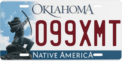 OK license plate 099XMT