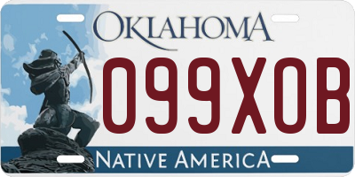 OK license plate 099XOB