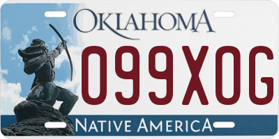 OK license plate 099XOG