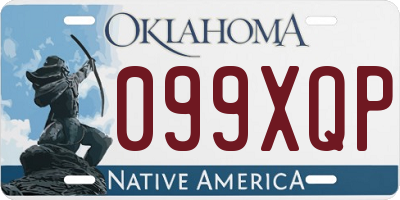 OK license plate 099XQP