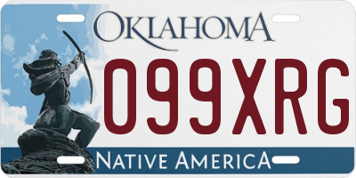 OK license plate 099XRG