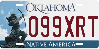 OK license plate 099XRT