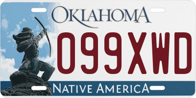 OK license plate 099XWD