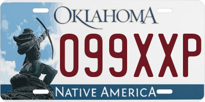 OK license plate 099XXP