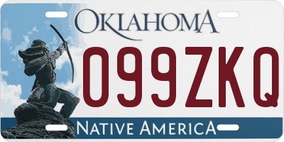 OK license plate 099ZKQ