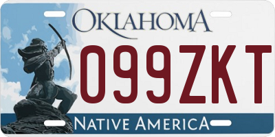 OK license plate 099ZKT