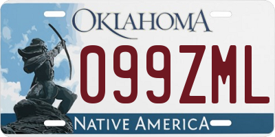 OK license plate 099ZML