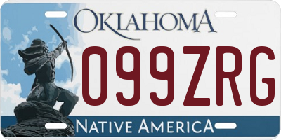 OK license plate 099ZRG