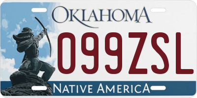 OK license plate 099ZSL