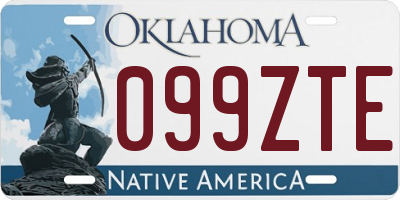OK license plate 099ZTE