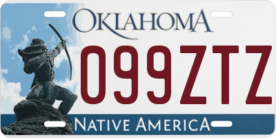 OK license plate 099ZTZ