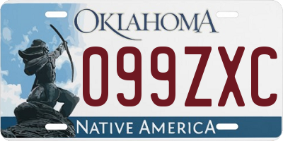 OK license plate 099ZXC