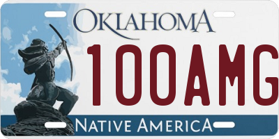 OK license plate 100AMG