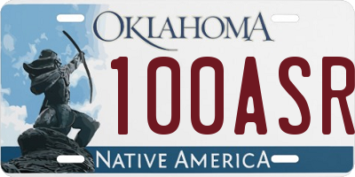 OK license plate 100ASR