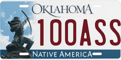 OK license plate 100ASS