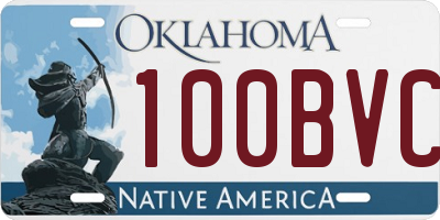 OK license plate 100BVC
