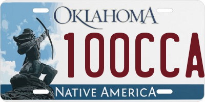 OK license plate 100CCA