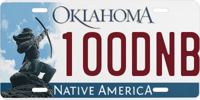 OK license plate 100DNB